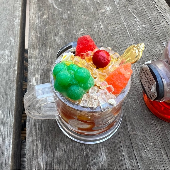 Vintage 90s Epoxy Resin Fruity Drink Dessert Refrigerator Magnets Lot of Two - Picture 6 of 8